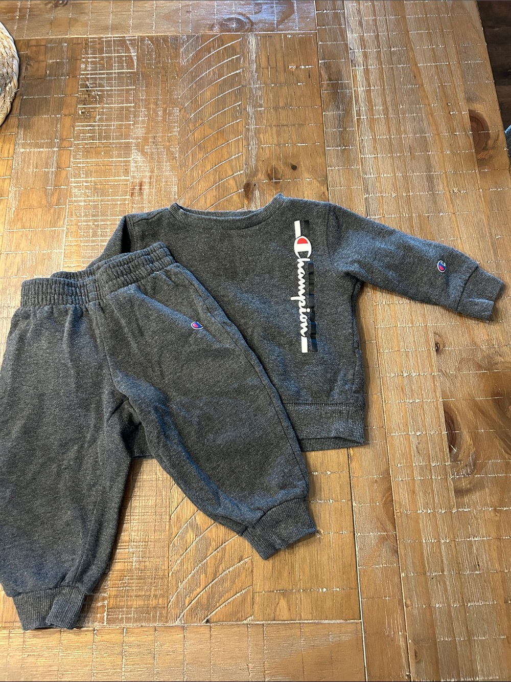 Champion Kids Charcoal Gray Sweatshirt & Joggers Set